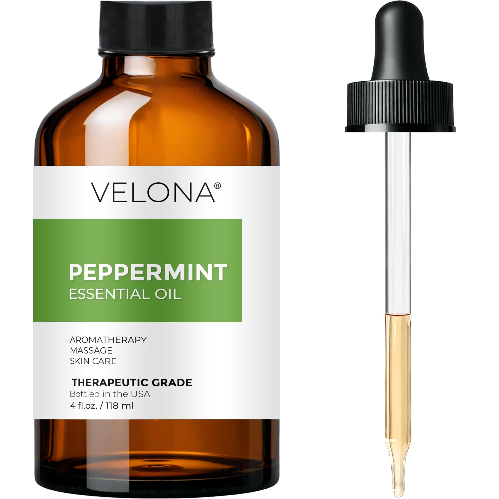 Velona aceite de menta peperina puro para difusor, aroma refrescante y claro.