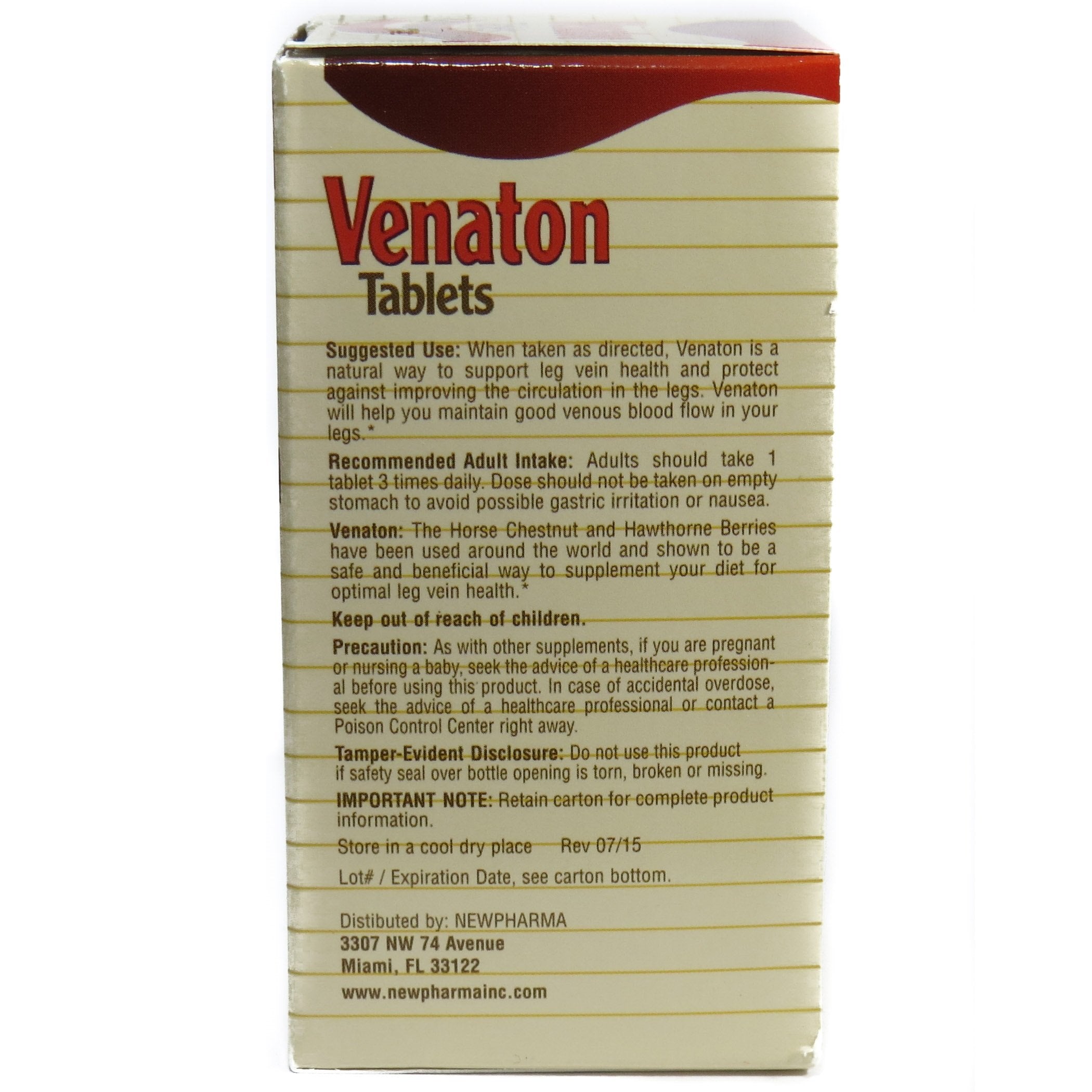 Venaton Tabletas: dosis diaria lista para consumo, uso práctico