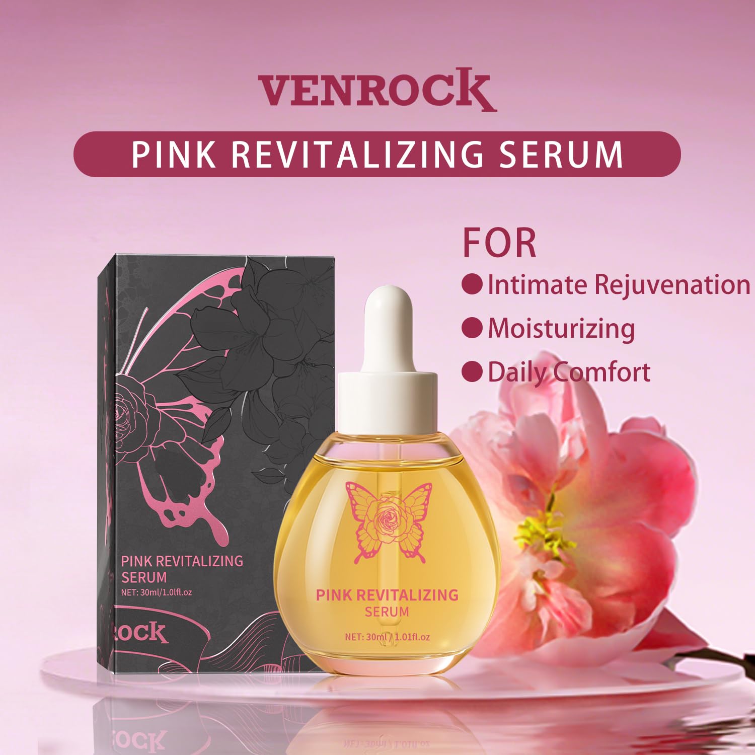 Venrock Crema íntima para mujer, aplicación precisa y confort diario.