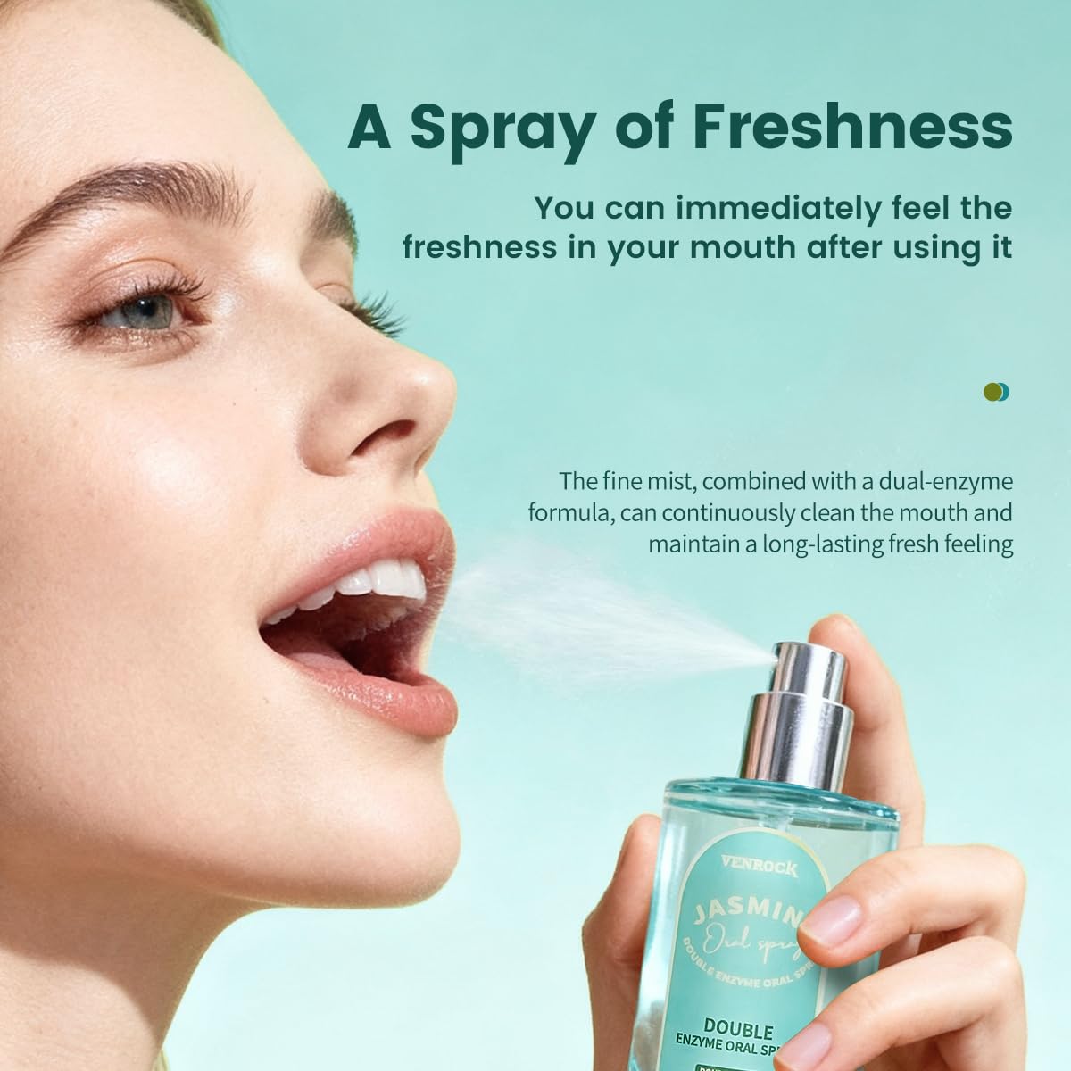 Venrock Doble Enzyme envase compacto 30ml, ideal para bolso.