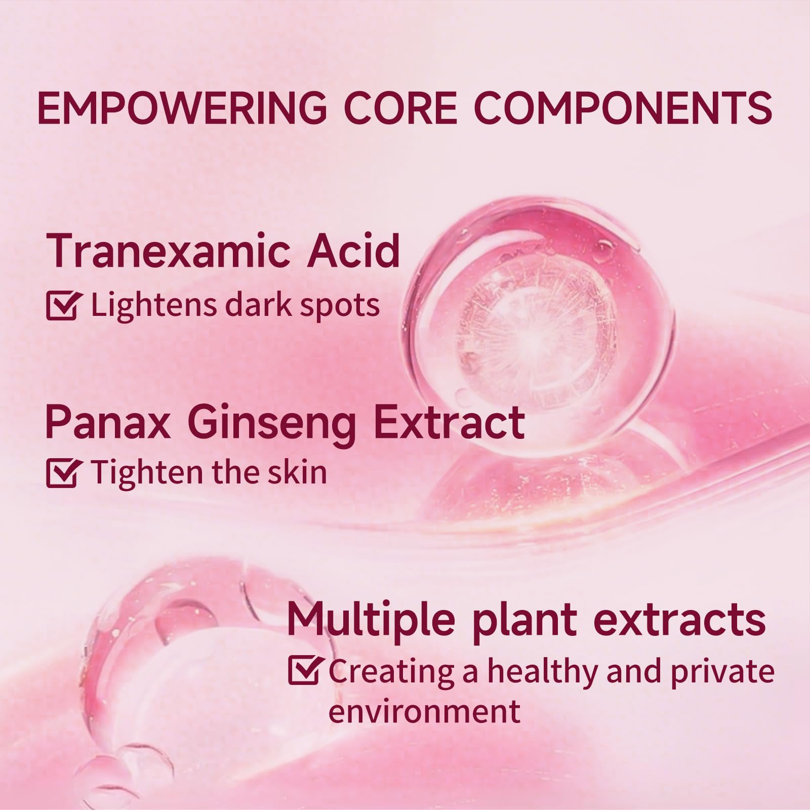 Venrock Extracto de ginseng natural, ingrediente clave para cuidado suave.