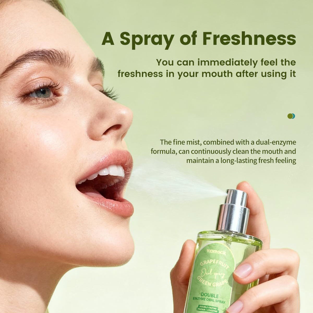 Venrock spray bucal sabor pomelo-uva verde para experiencia aromática