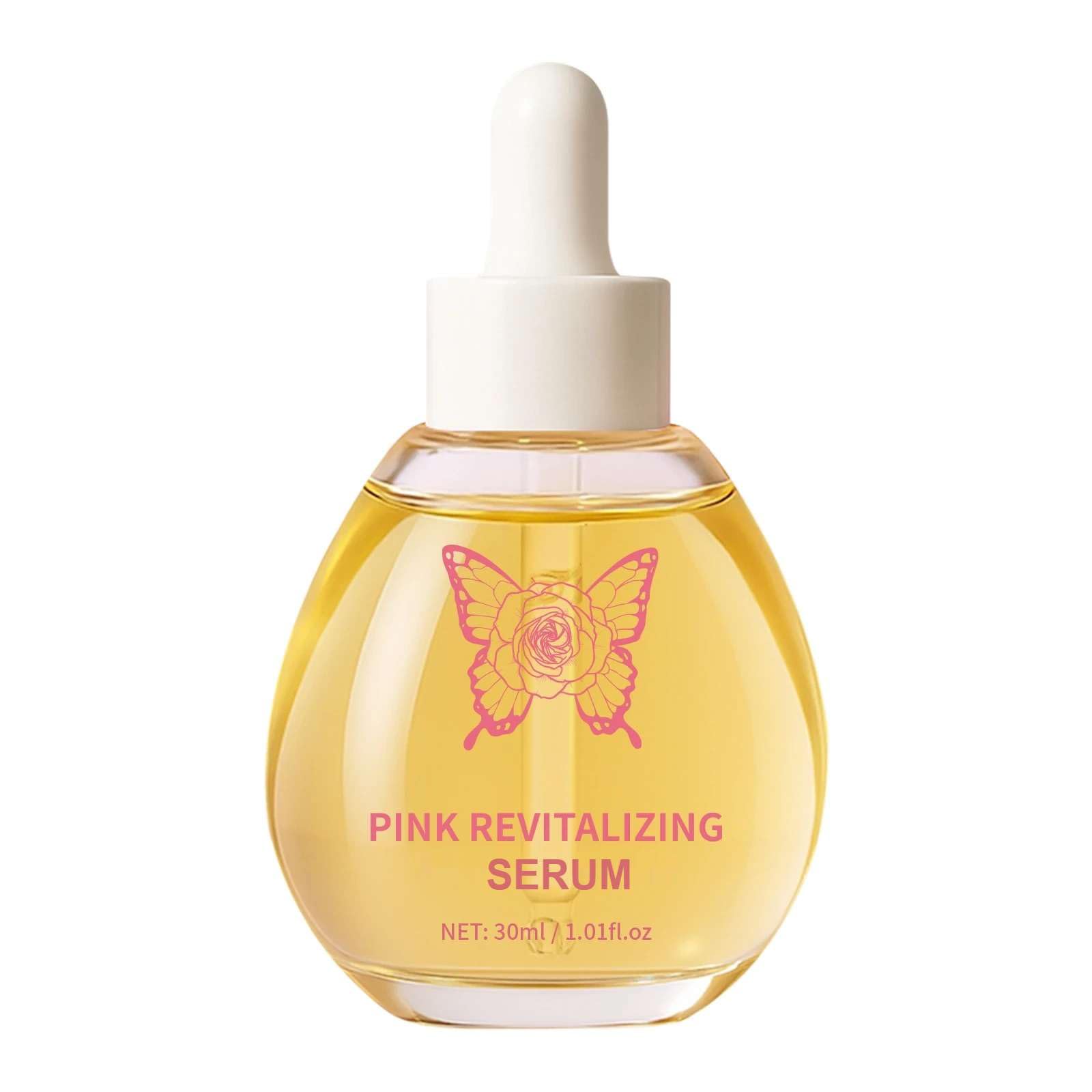Venrock Serum Revitalizante en botella rosa para hidratación íntima suave.
