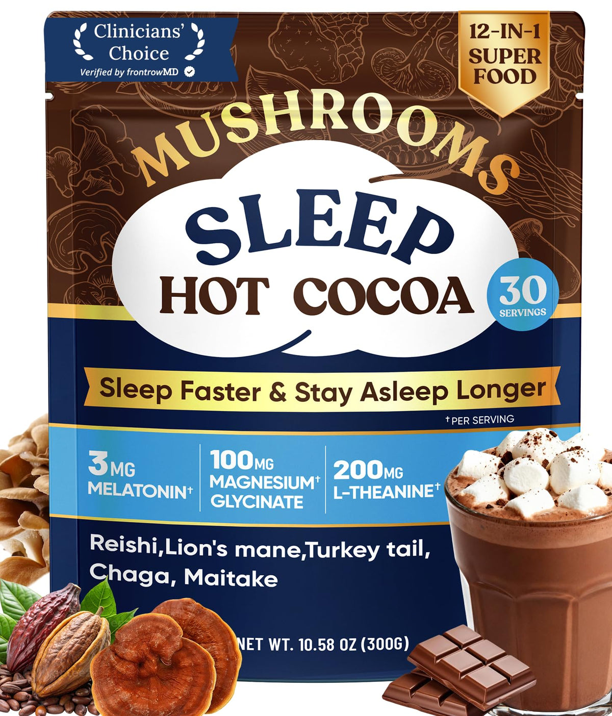 Venture Pal Cacao de Setas: polvo en taza para relajación nocturna