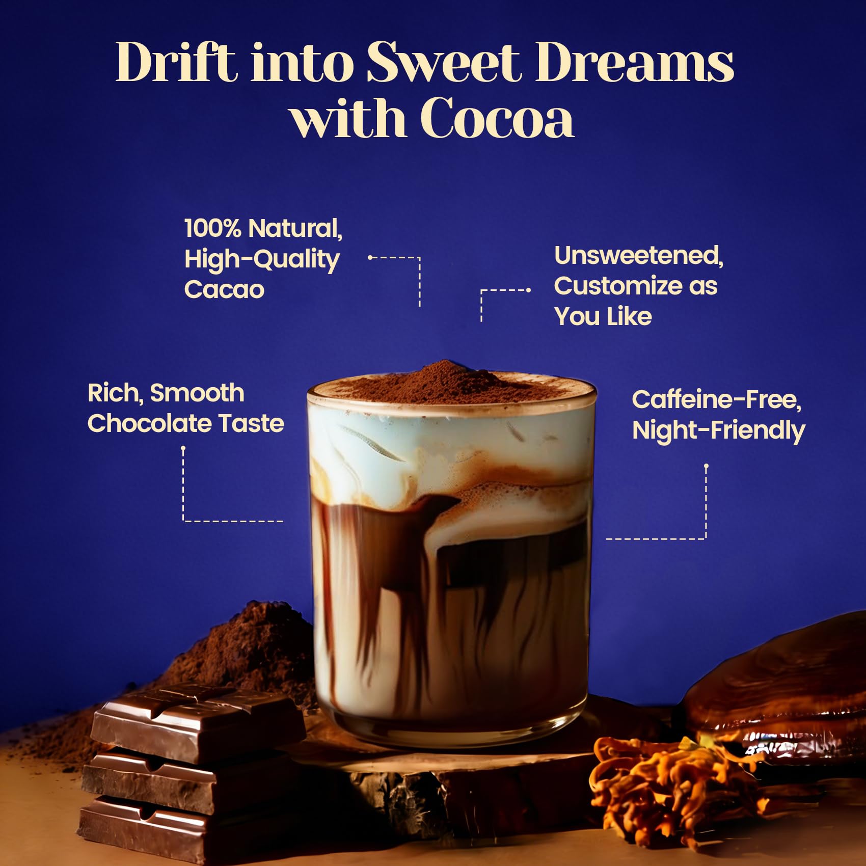 Venture Pal Cacao de Setas: bebida sin cafeína y sin azúcar