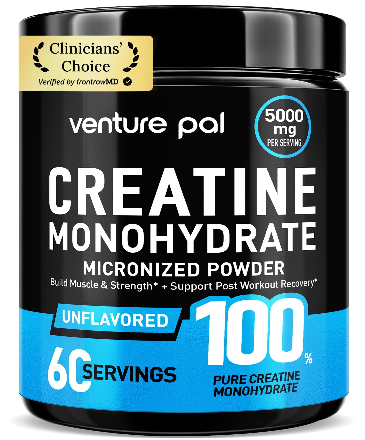 Creatina monohidratada Venture Pal: polvo puro para mezclas sin grumos en entrenamientos.