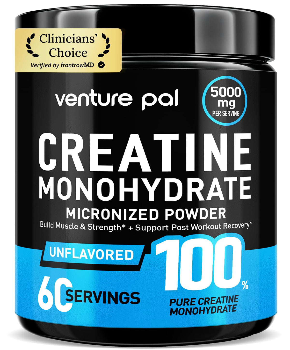 Creatina monohidratada Venture Pal: polvo puro para mezclas sin grumos en entrenamientos.