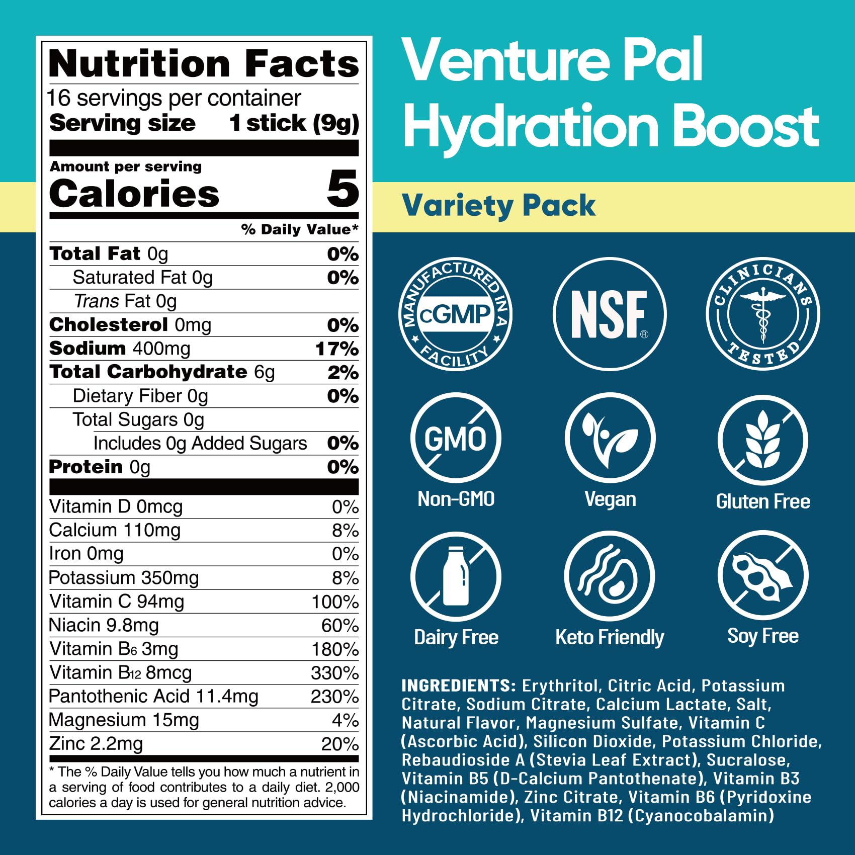 Venture Pal disolución fácil en agua, sin grumos, para beber sin complicaciones
