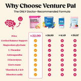 Venture Pal Calm Drink Mix: cuchara medidora, dosis precisa para relajación rápida.