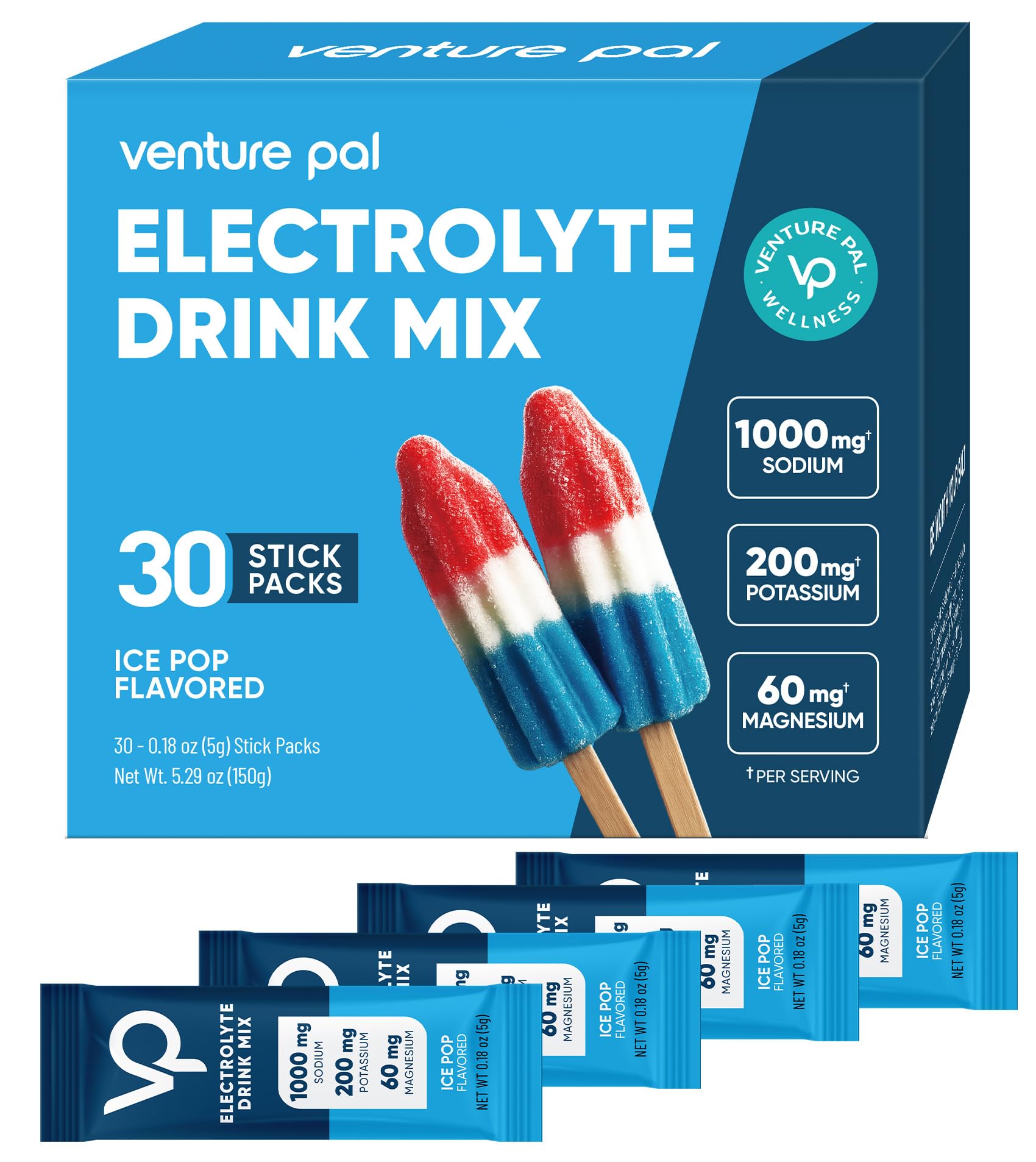Venture Pal paqetes electrolito alto sodio para hidratación