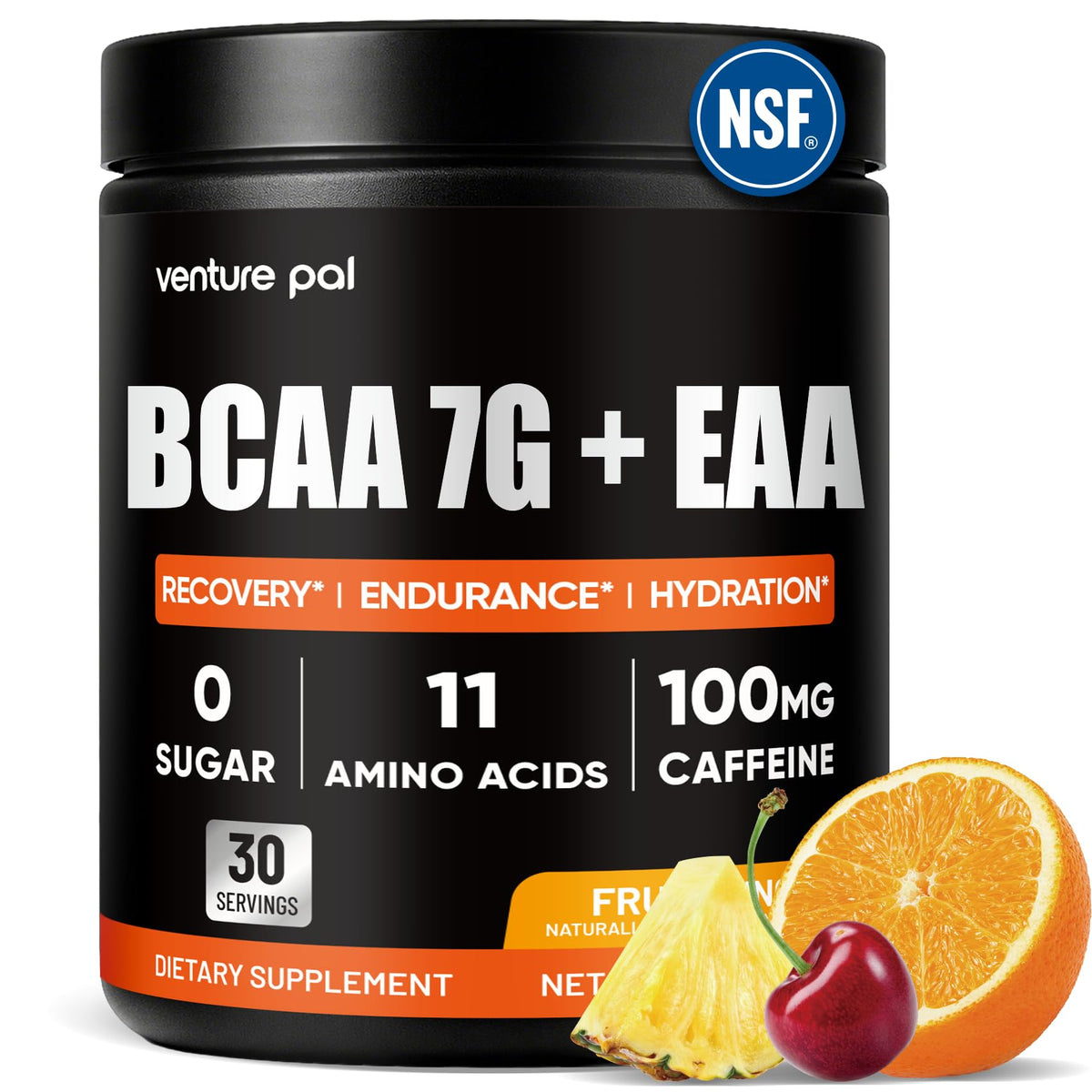Venture Pal polvo BCAA/EAA sin azúcar en empaque compacto