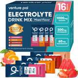 Venture Pal Polvo de electrolito frente: hidratación eficiente durante entrenamientos.