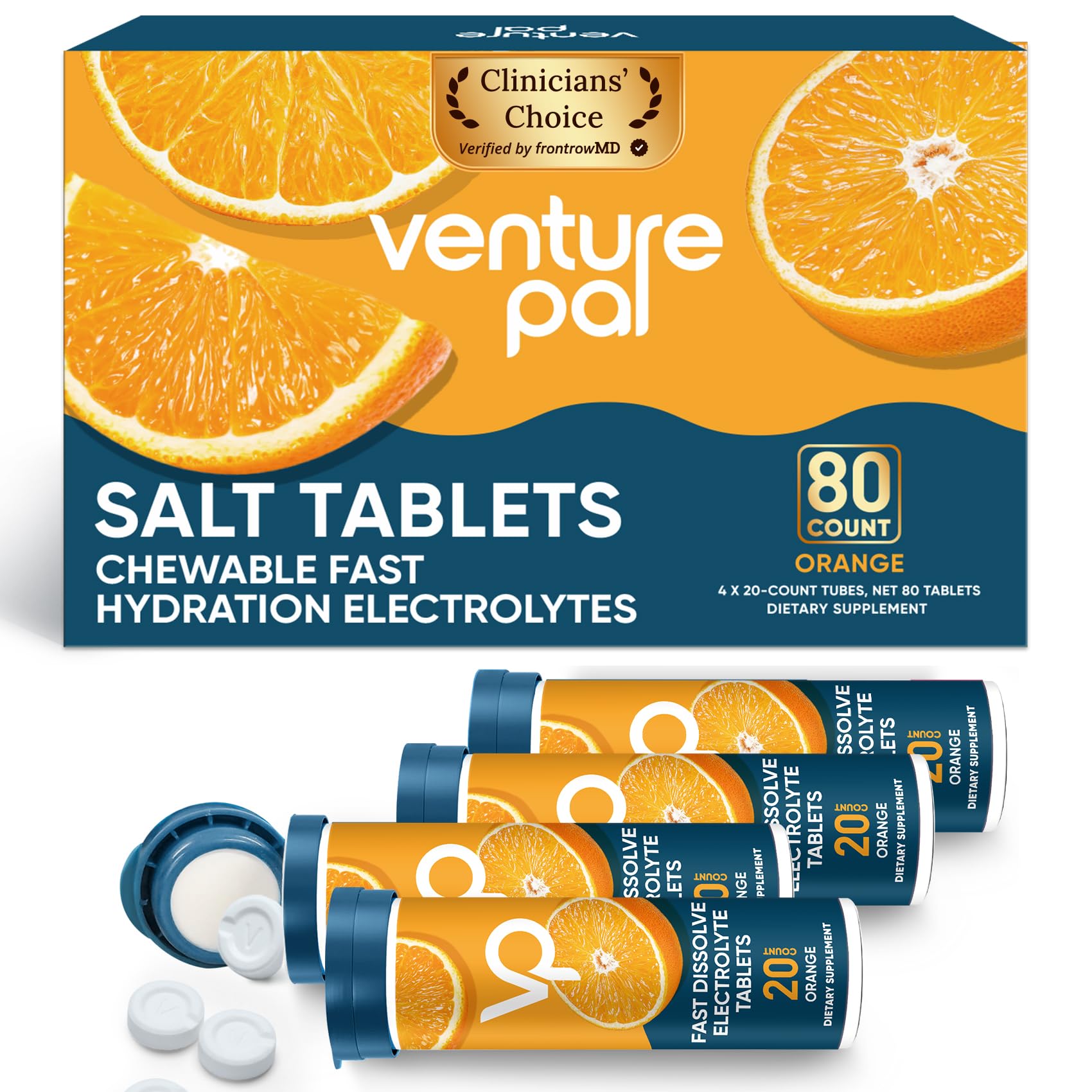 Venture Pal tableta electrolito masticable para hidratar durante entrenamiento