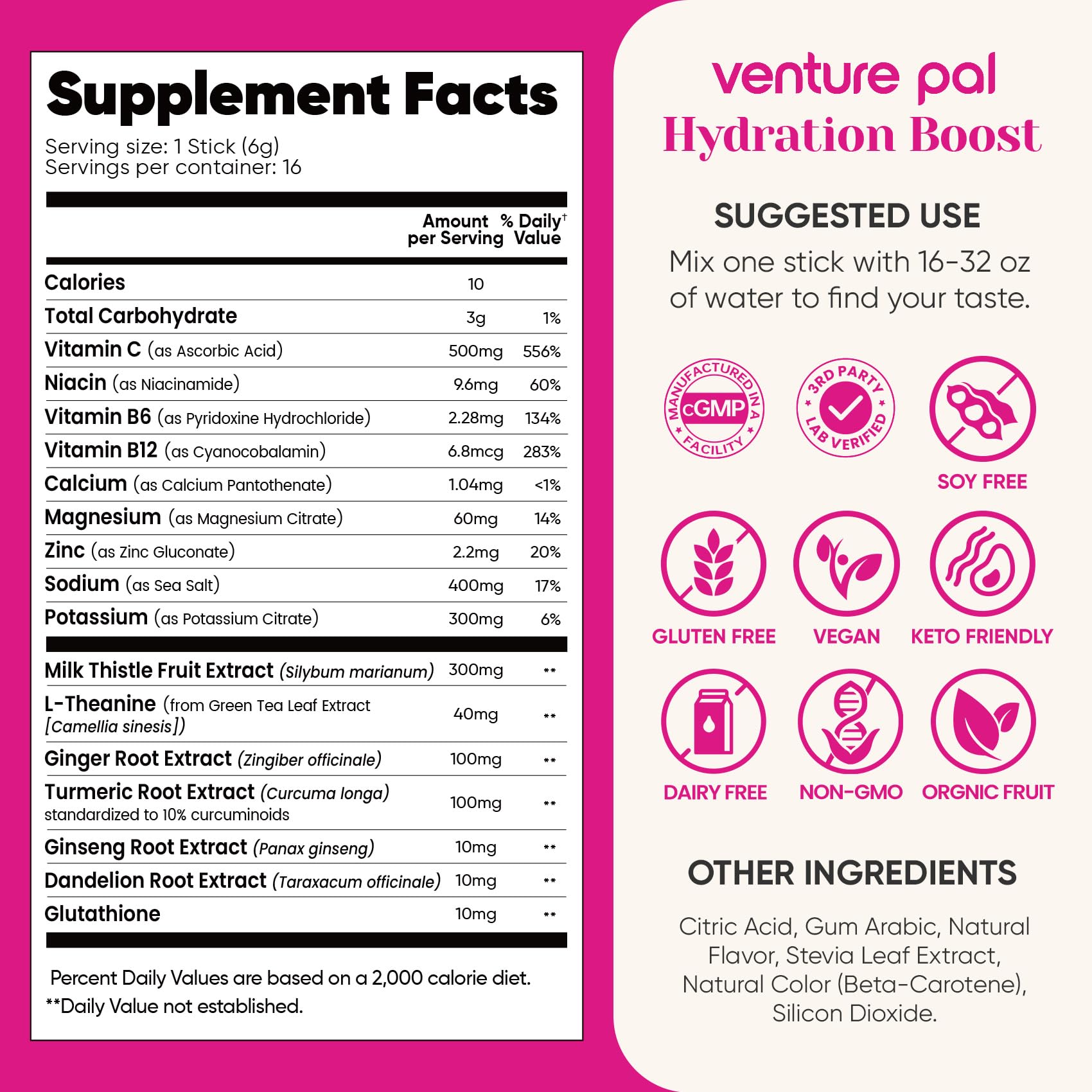 Venture Pal vegano y sin gluten para estilo de vida activo.