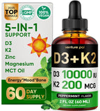 Venture Pal vitamina D3-K2 en botella para dosis diarias de salud ósea