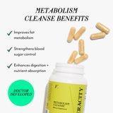 Veracity Metabolism Cleanse cápsulas en primer plano para apoyo del metabolismo