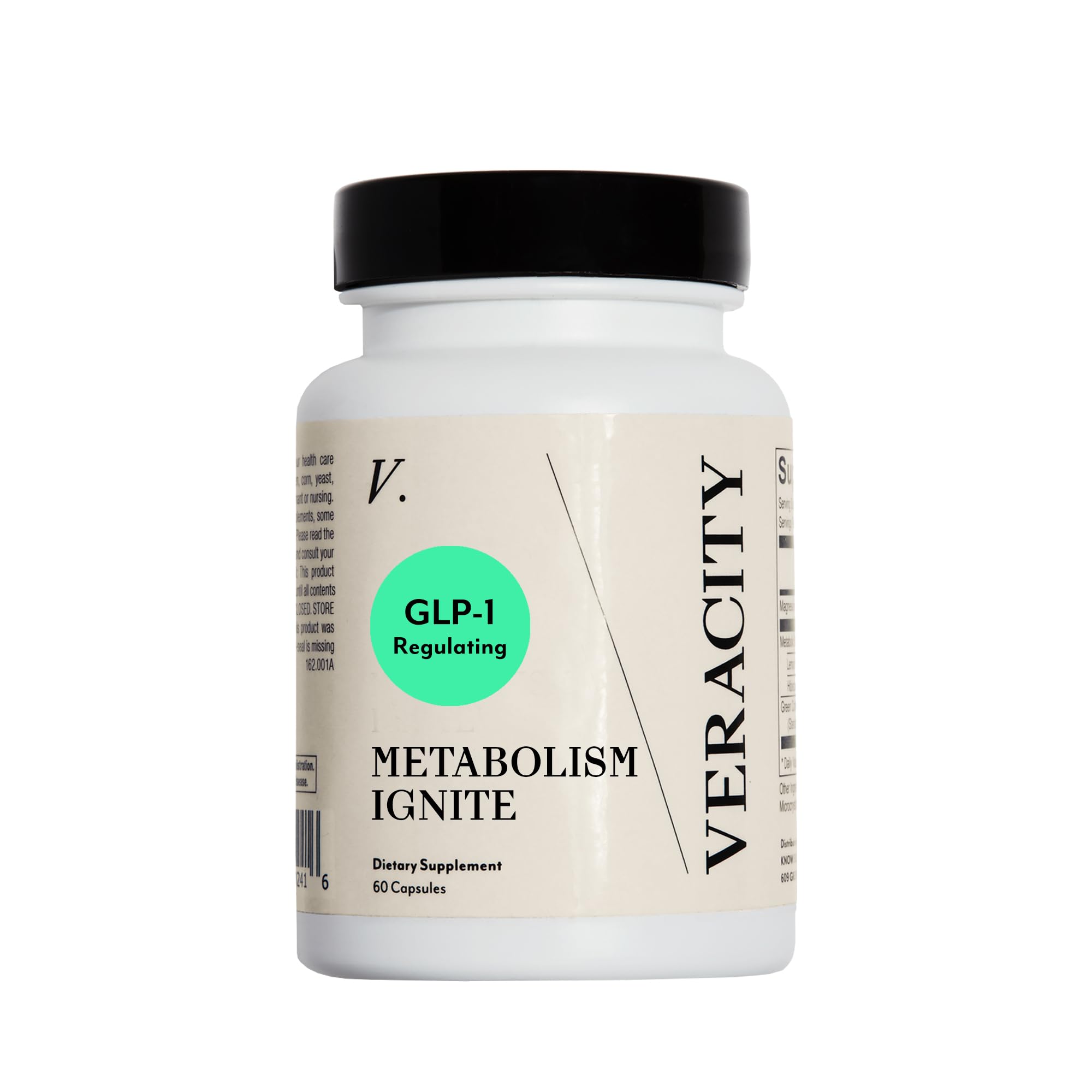 Veracity Metabolism Ignite botella frontal mostrando la marca y el producto
