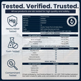 Pruebas de terceros de Veralinda Naturals Shilajit, pureza y seguridad