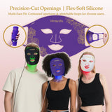 Veraylife detalle de cuentas LED 432 para una cobertura facial uniforme.