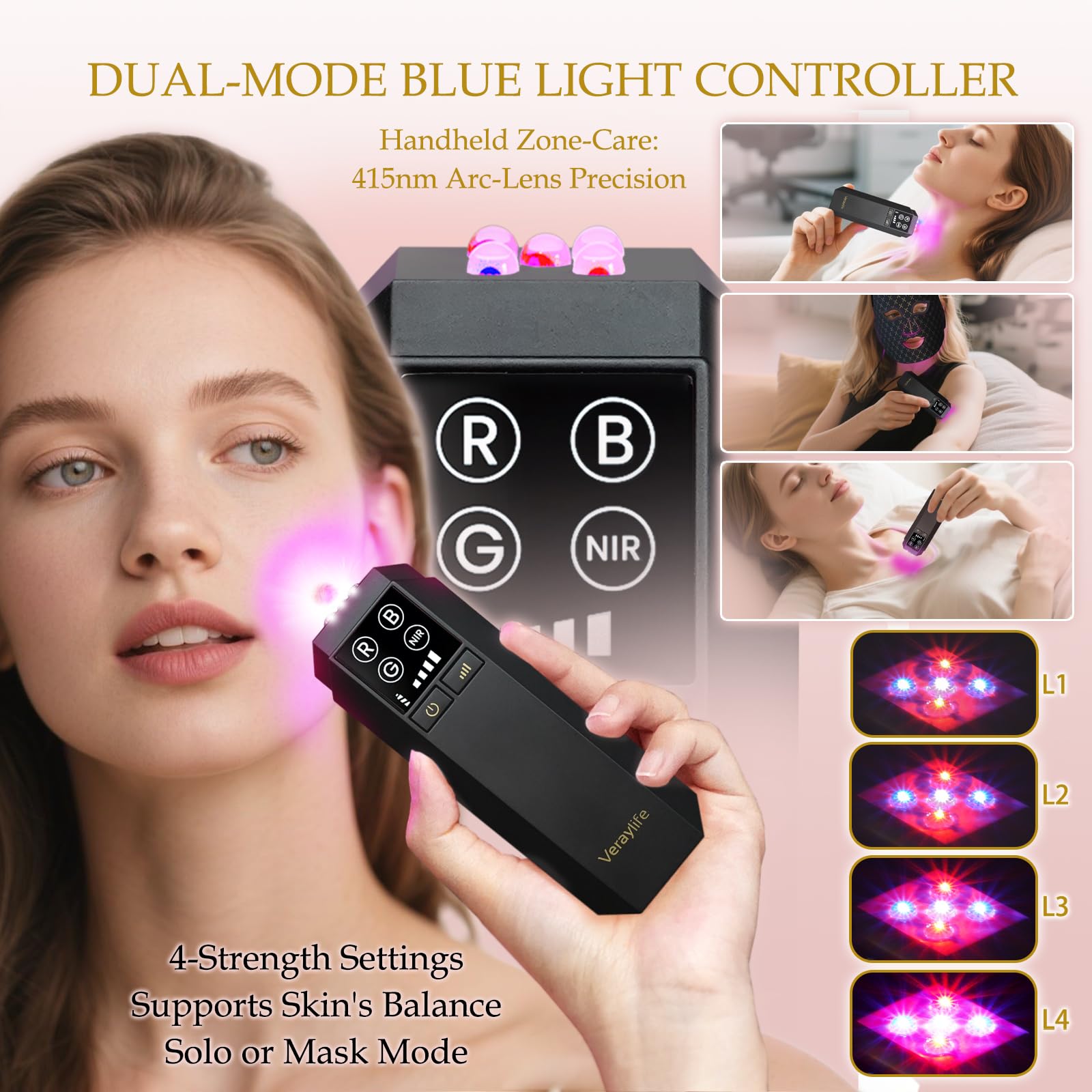 Veraylife diseño suave de silicona y correa ergonómica para uso cómodo diario.
