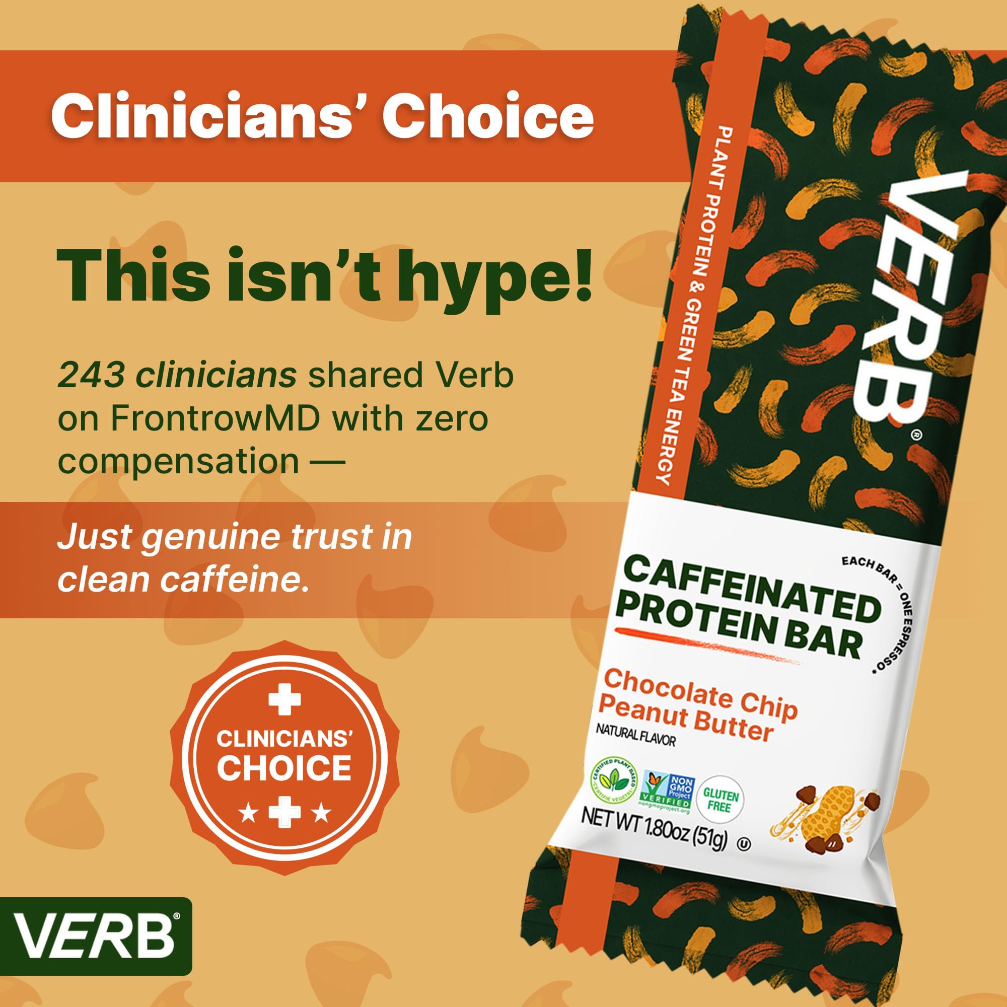Verb Energy Bar textura suave y masticable perfecta para snack rápido