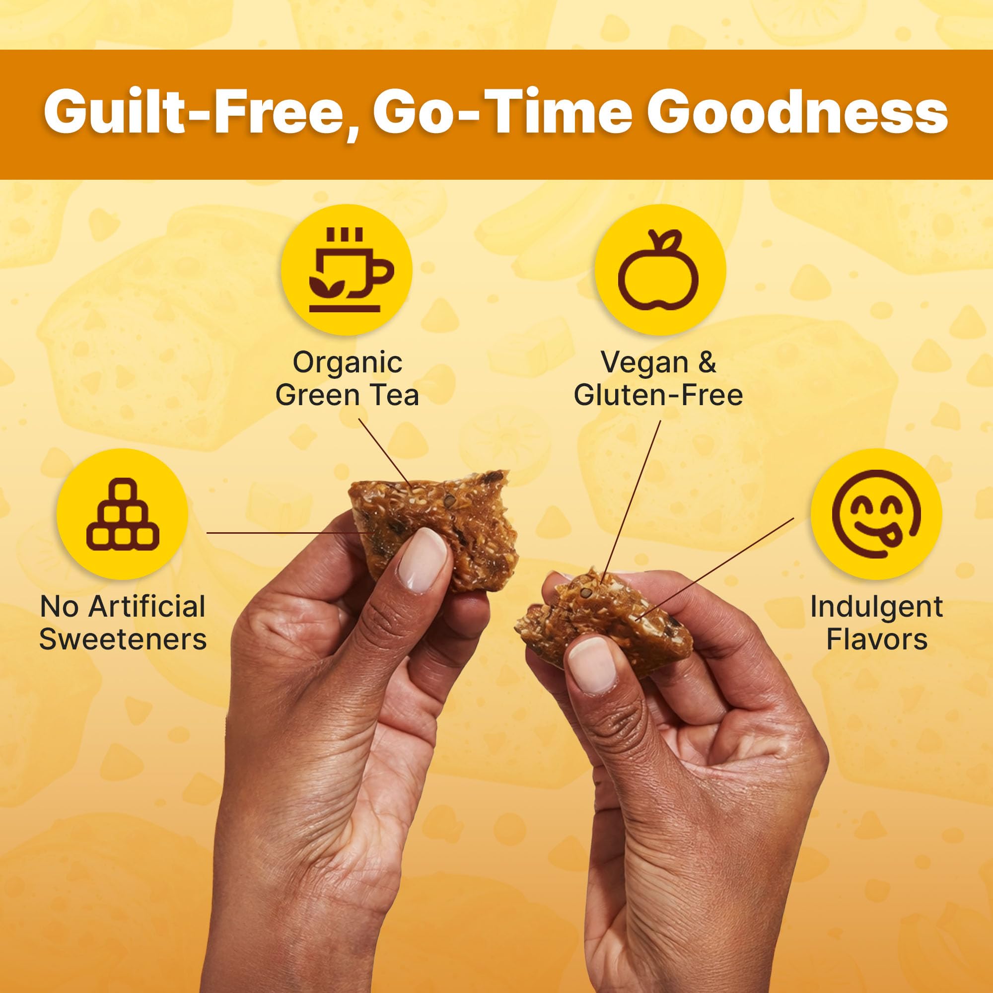 Ingredientes simples y sin gluten, sin edulcorantes artificiales.