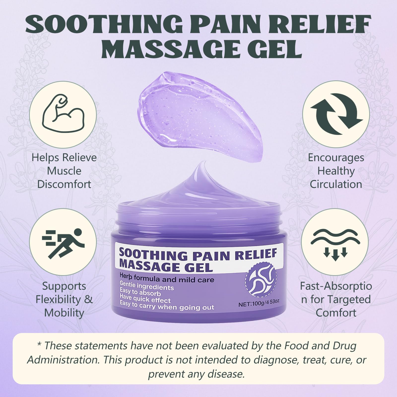 Gel morado de Vereclue para espalda, uso diario y textura ligera