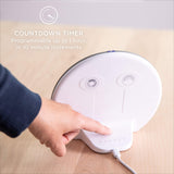 Temporizador de 1 hora para sesiones controladas y cómodas.