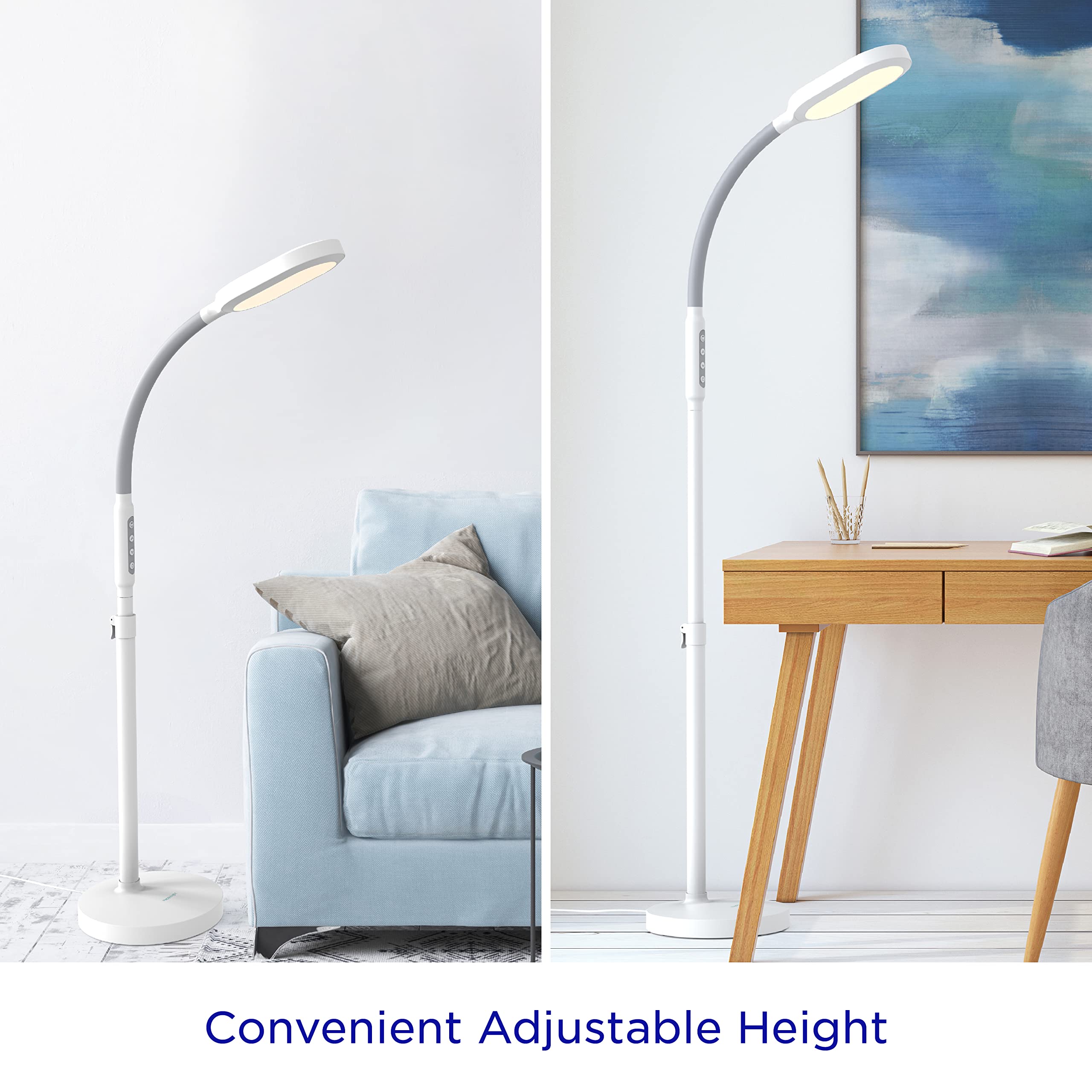 Verilux HappyLight Duo, iluminación sin parpadeo para reducir fatiga ocular.