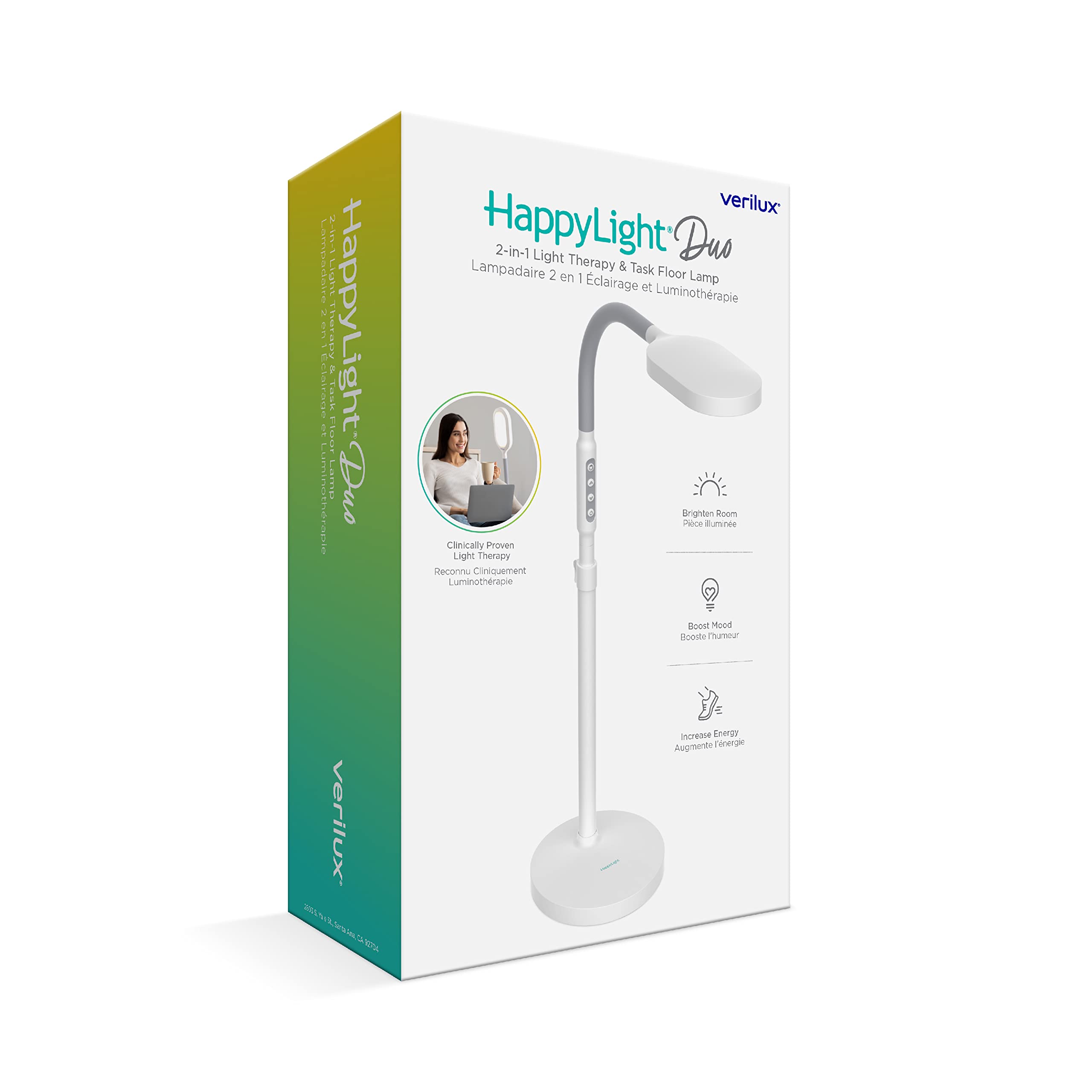 Verilux HappyLight Duo, garantía de 1 año y soporte directo del fabricante.