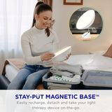 Verilux HappyLight Halo luz de espectro completo a 10,000 lux para sesiones cortas