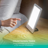Verilux HappyLight Lumi Plus, temporizador programable hasta una hora para gestionar usos.
