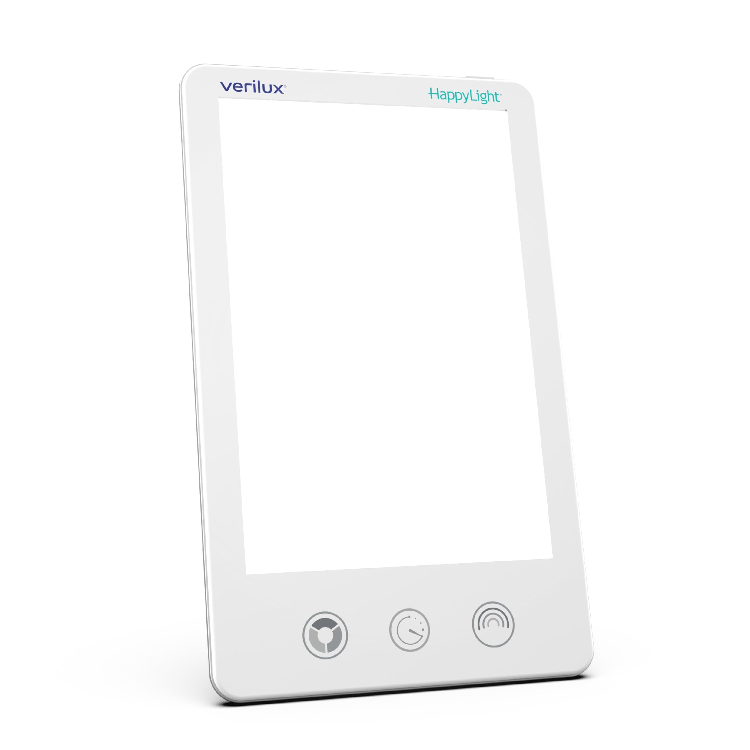 Verilux HappyLight Luxe con brillo ajustable para uso en casa.
