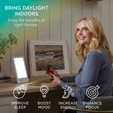 Verilux HappyLight Touch Plus LED sin UV para uso diario sin deslumbramientos