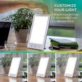 Verilux HappyLight Touch Plus temperatura de color para crear ambientes cómodos