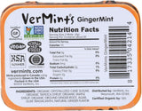 Vermints GingerMint: ingredientes orgánicos y jengibre para sabor natural.