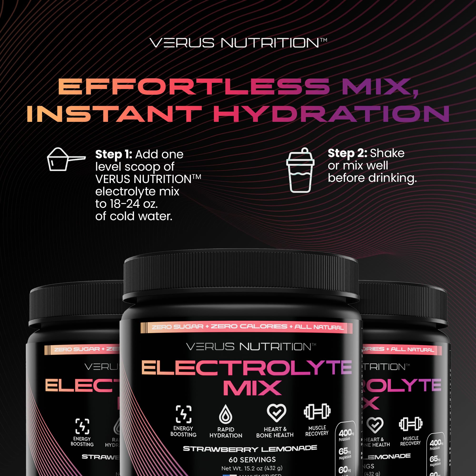 Apto para keto, ayuno y vegan VERUS NUTRITION Electrolytes