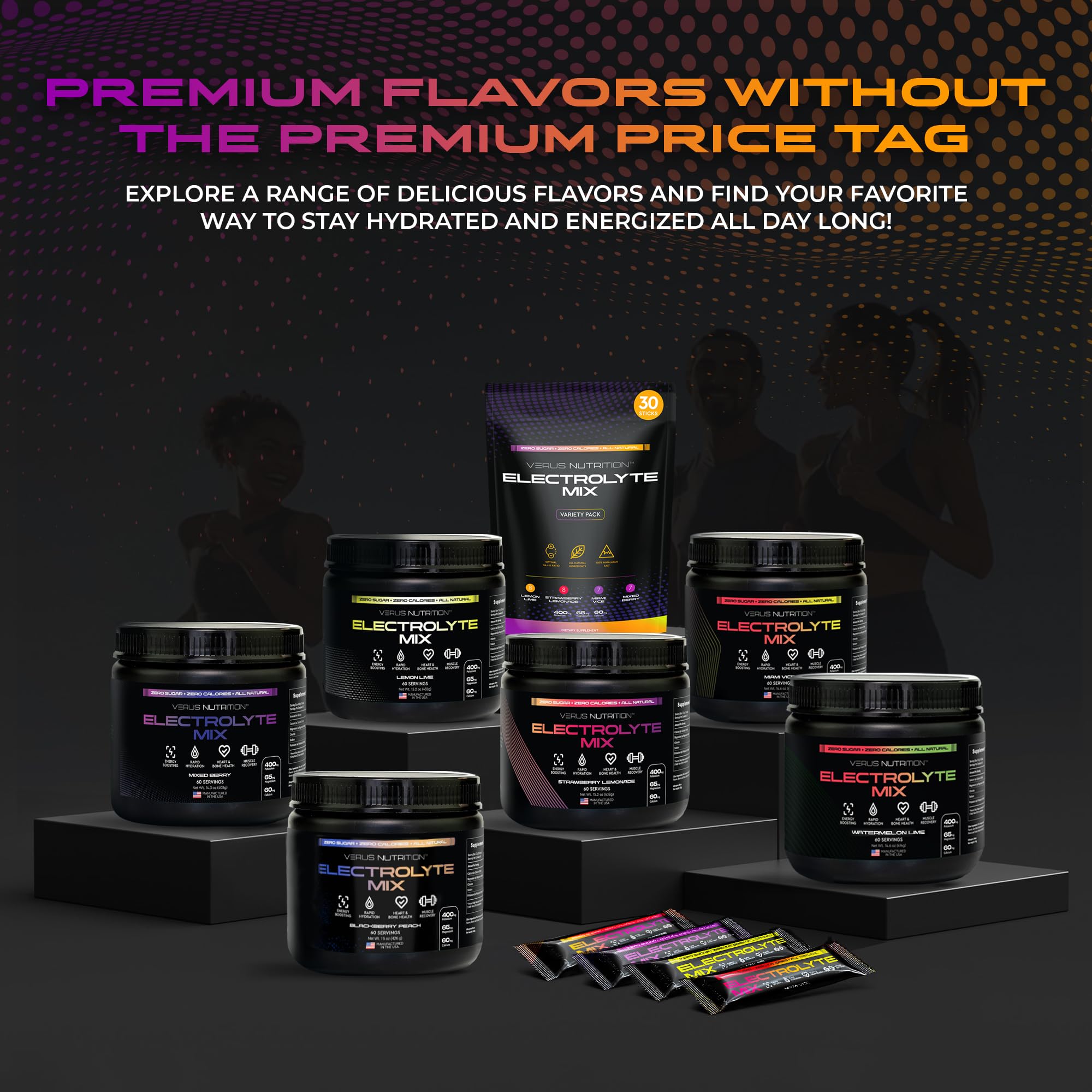 Envase HDPE reciclable de VERUS NUTRITION Electrolytes