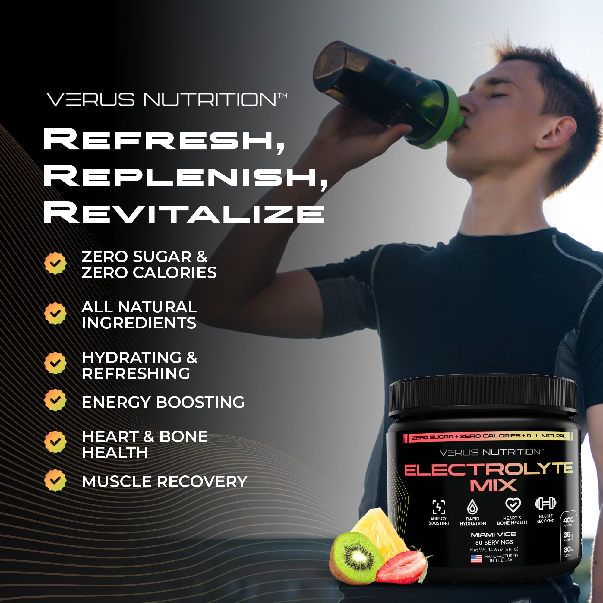 Sabor fresa limonada VERUS NUTRITION ideal para ayuno y keto