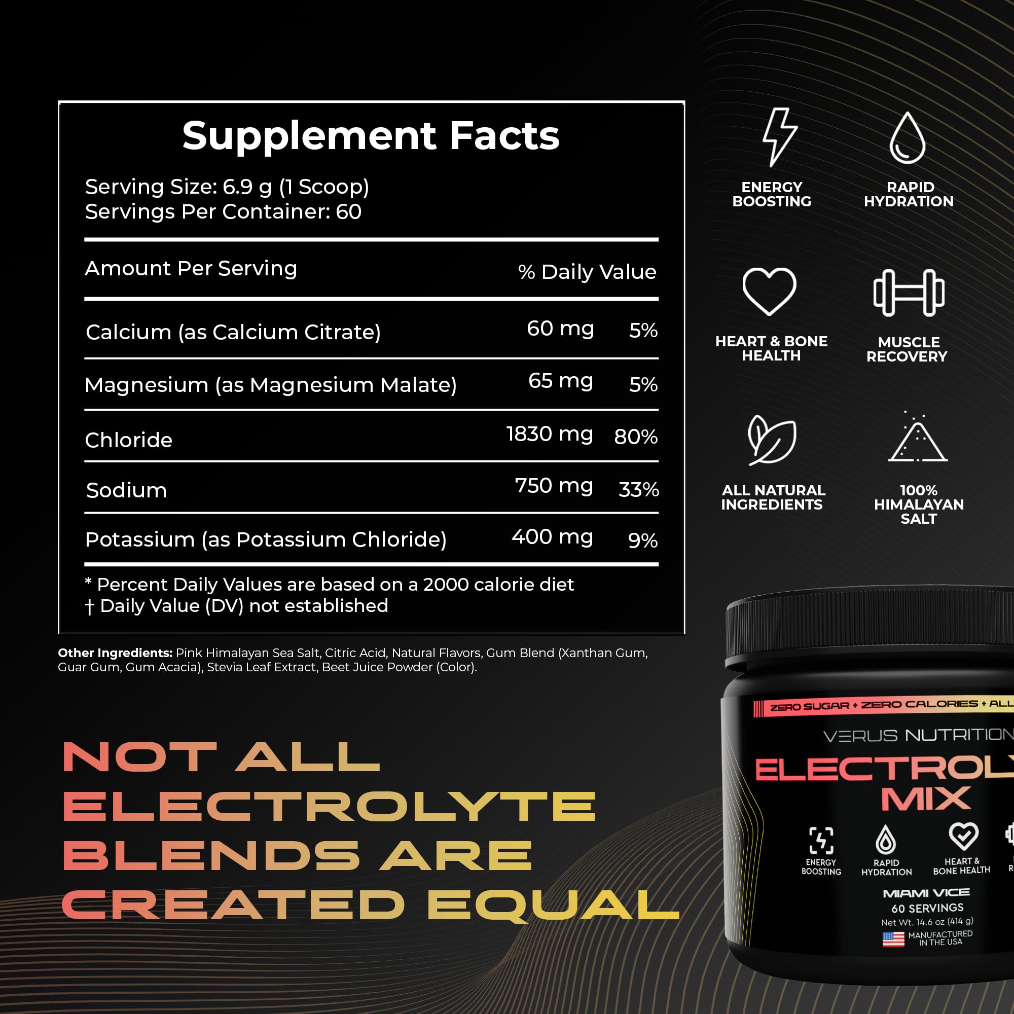 Sabor Miami Vice de VERUS NUTRITION para una hidratación sabrosa