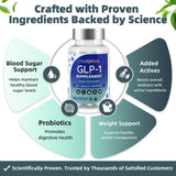 Vesoria GLP-1 cápsulas con probióticos y fibras para balance digestivo.