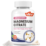 Cápsulas VEV Deep Calm de magnesio citrato para digestión suave.