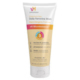 vh essentials lavado diario intimo en envase, higiene suave para uso diario.
