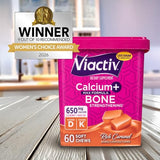 Viactiv calcio goma una porcion, muestra la porcion diaria para huesos fuertes.