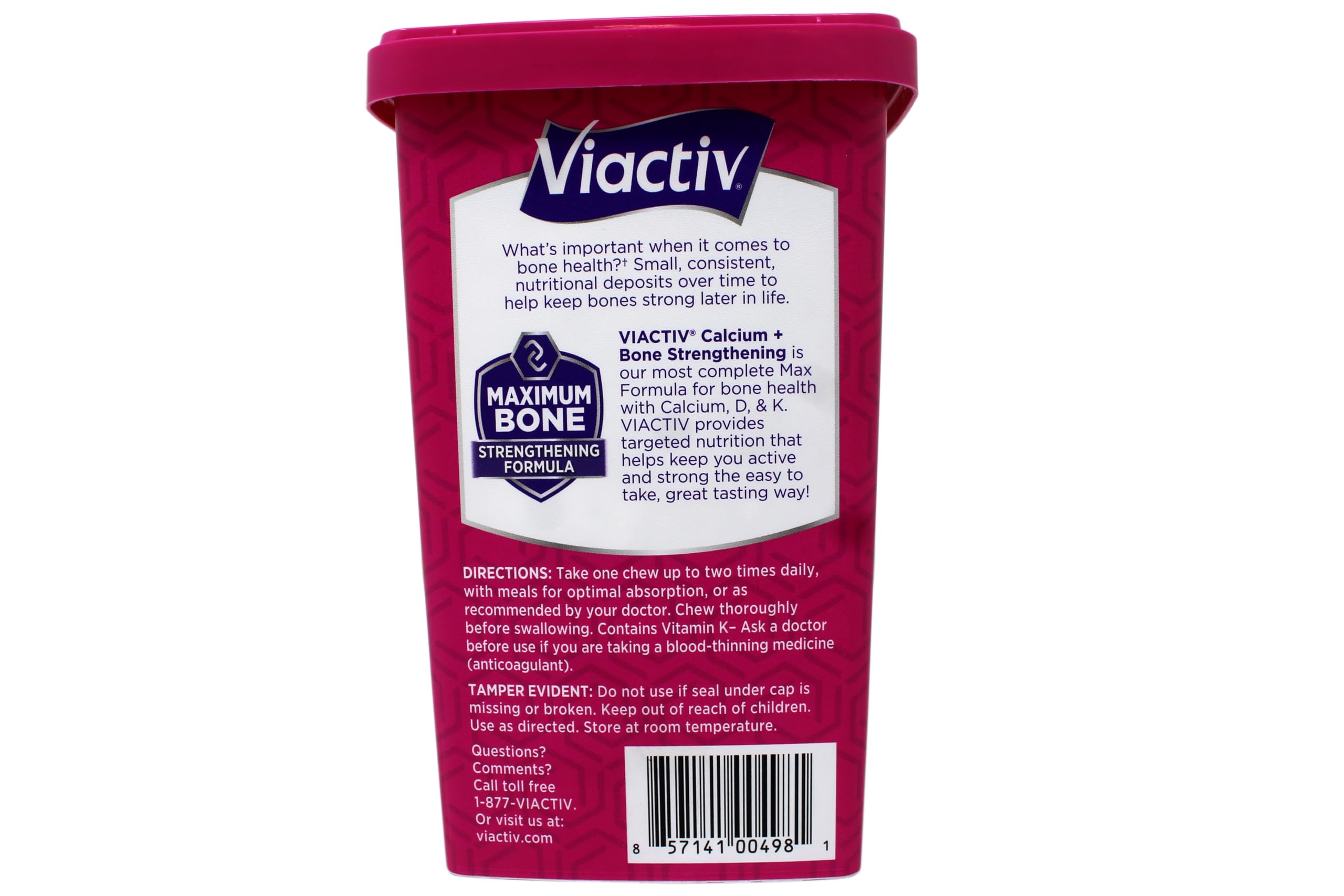 Viactiv Max Formula gomita para consumo en movimiento, ideal para viajar.