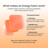 Aplicación rápida de Vibe Patches Energy Patch para uso inmediato