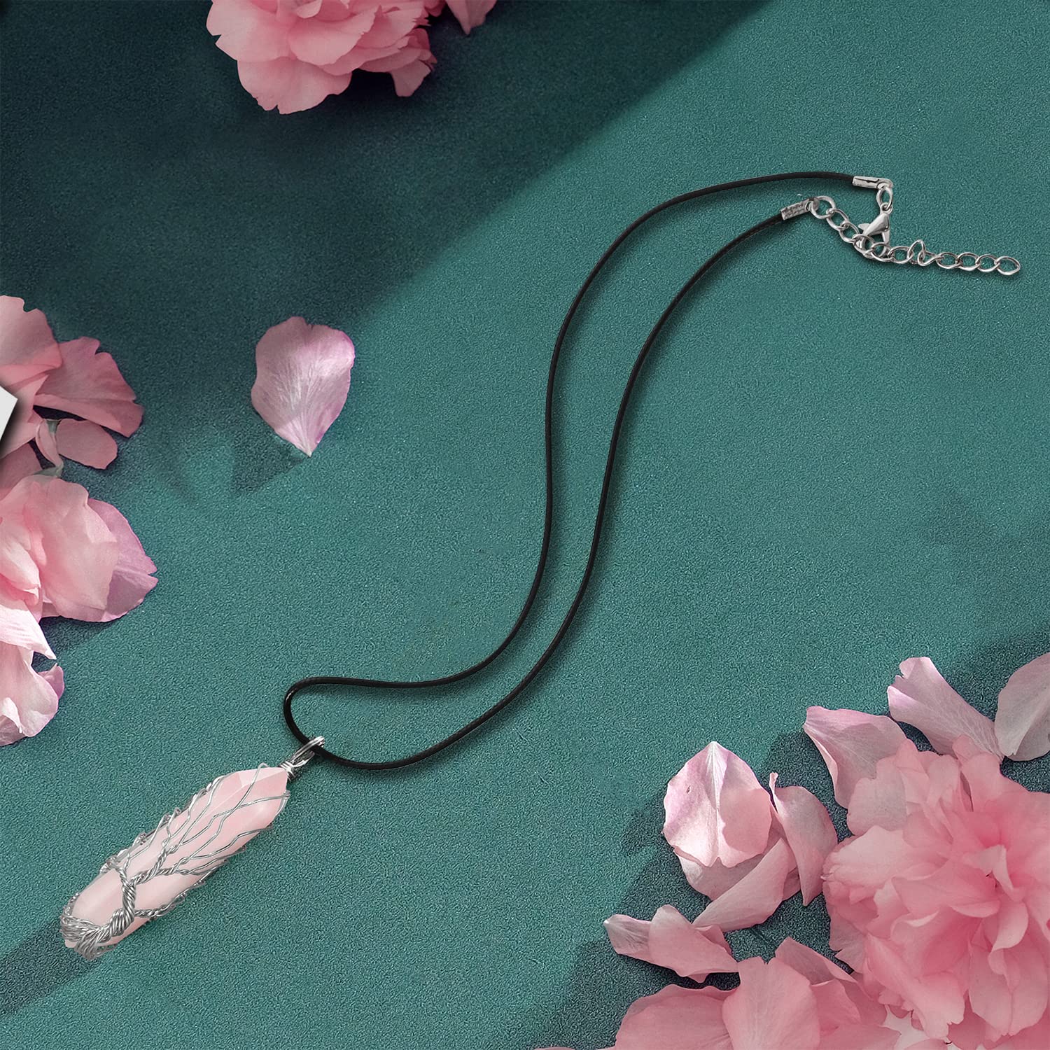 Colgante árbol de la vida VIBILIA con piedra natural, regalo significativo.