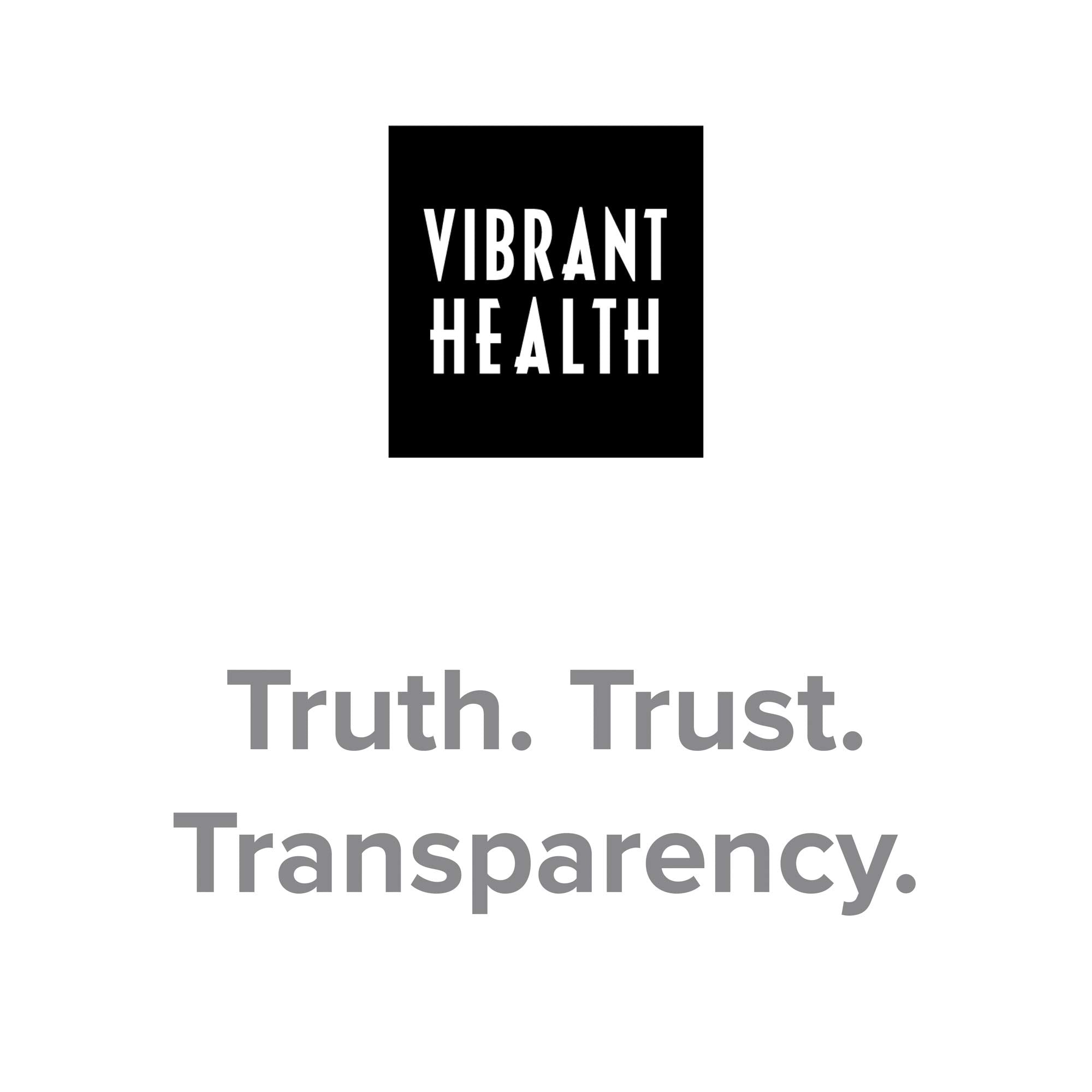 Vibrant Health Maximum Vibrance Chocolate, ingredientes sin mezclas propietarias para mayor transparencia.