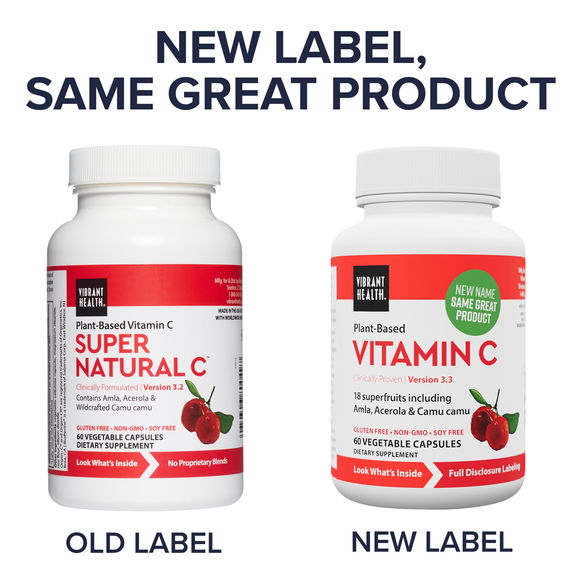 Vibrant Health Super Natural C, etiqueta frontal clara para decisiones informadas.