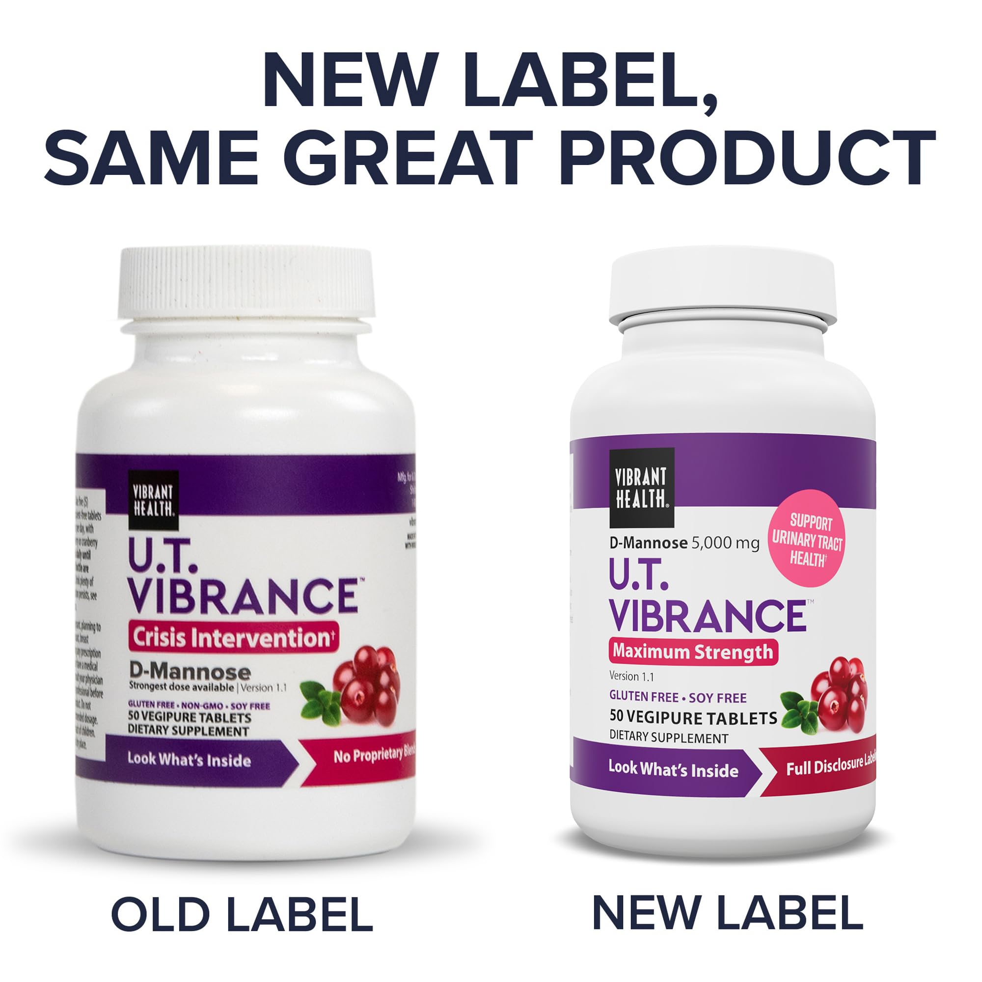 Vibrant Health U.T. Vibrance en polvo para dosis flexibles.